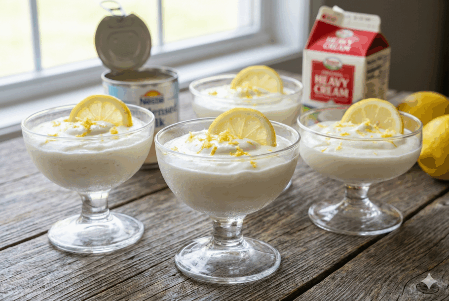 Sobremesa gelada de limão