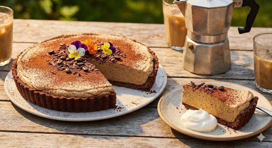 Torta gelada de café com sabor intenso e sofisticado