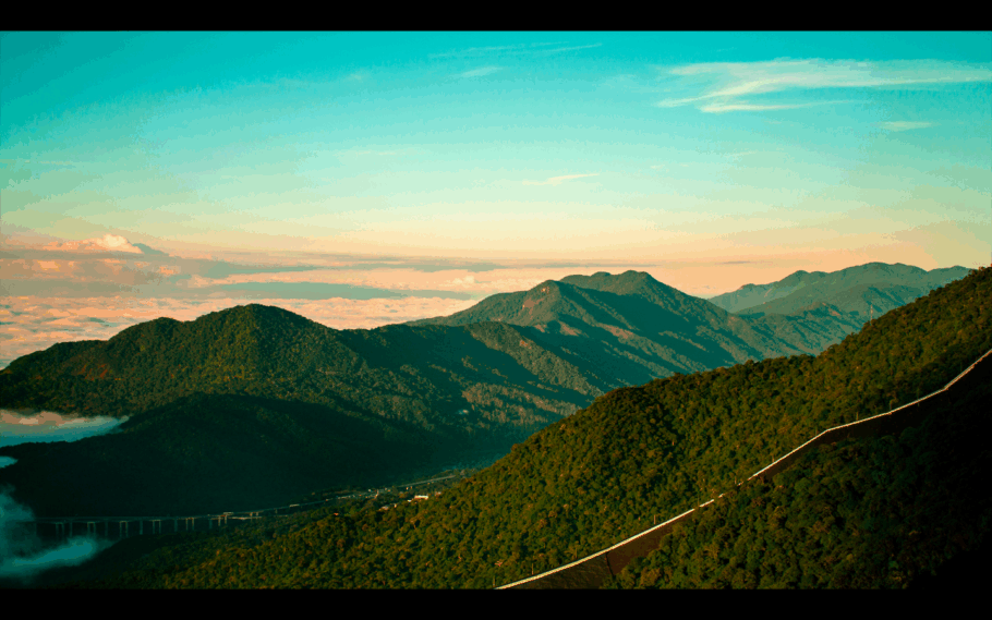 Vista do Parque Caminhos do Mar, na Grande São Paulo