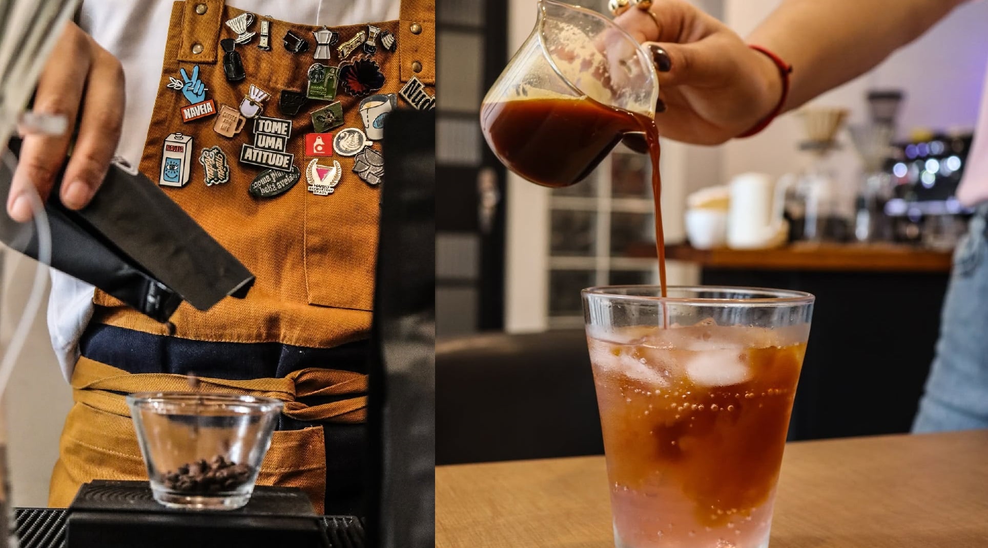 O barista premiado Andy Correa apresenta no festival diferentes métodos de extração, como o Syphon, que cria uma bebida aromática, suave, doce e com um sabor riquíssimo