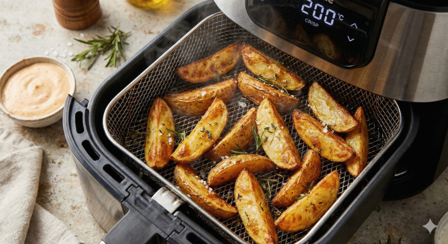 Aprenda a fazer a batata de air fryer mais crocante