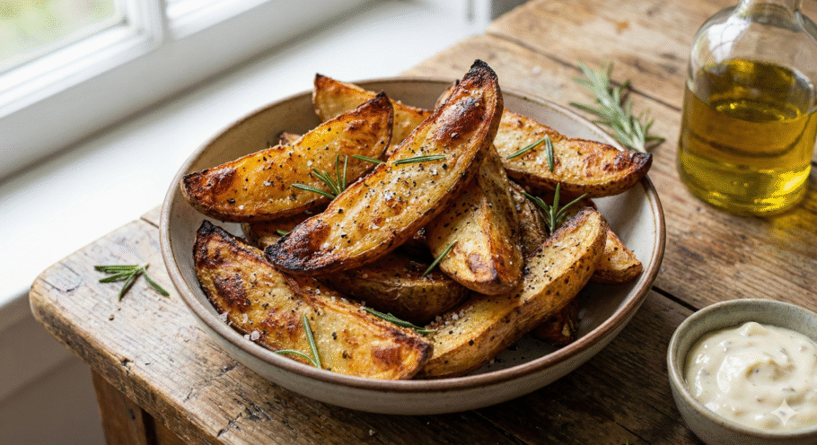 Um truque absolutamente simples garante batatas rústicas mais crocantes