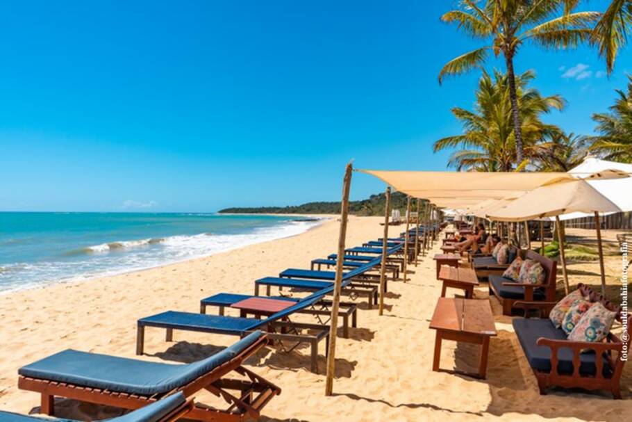Vista do Beach Club Travel Inn Trancoso. no sul da Bahia