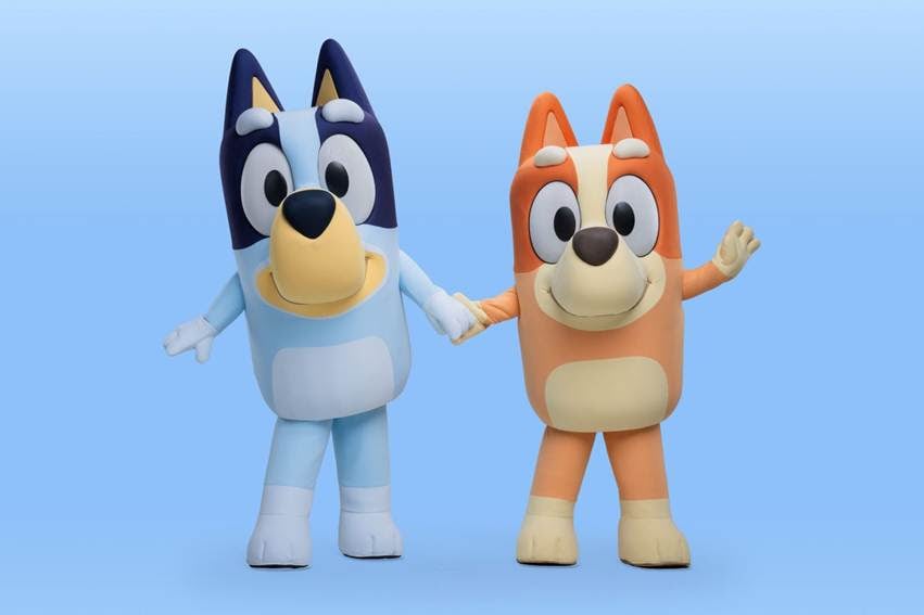 Bluey e Bingo, as novas personagens do Animal Kingdom
