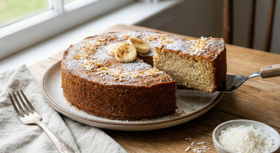 Bolo cremoso sem farinha e sem açúcar