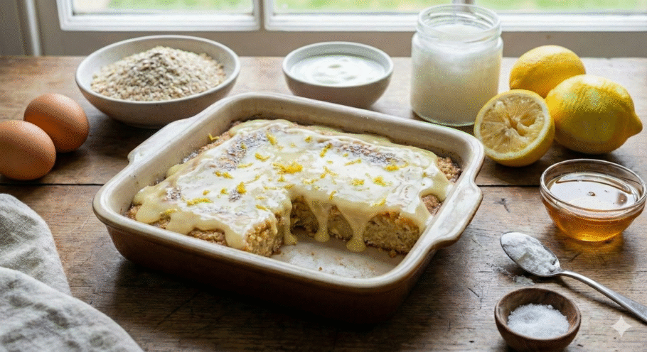 Brownie de limão sem farinha e sem manteiga