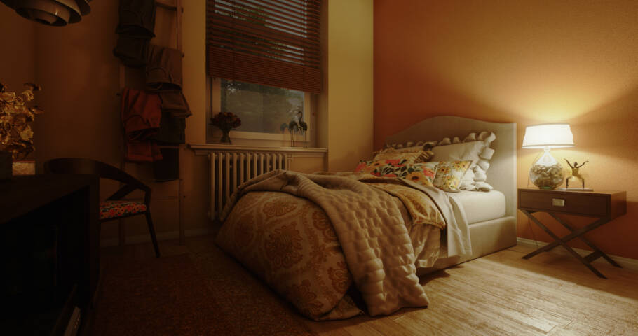 Iluminação suave e indireta favorece o descanso durante a noite