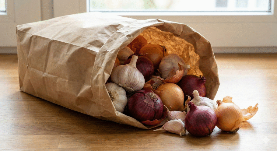 O saco de papel permite que os alimentos “respirem”, garantindo boa circulação de ar e evitando o acúmulo de umidade