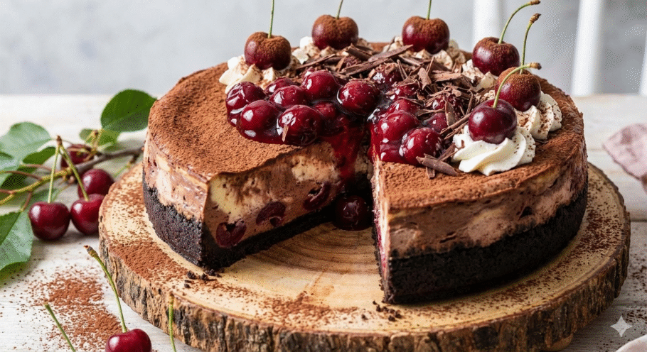 Cheesecake Floresta Negra irresistível