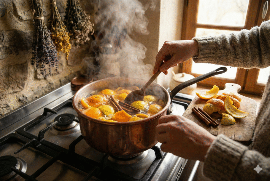 O vapor liberado pela fervura ajuda a neutralizar odores
