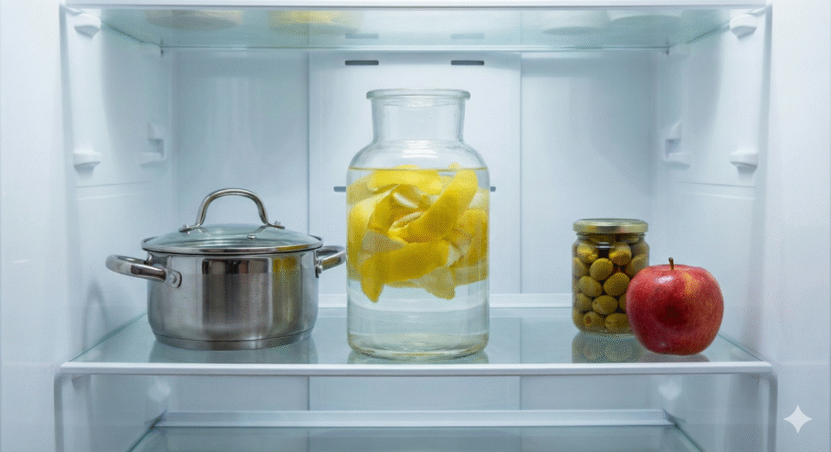 O frasco com limão e álcool deve ficar aberto