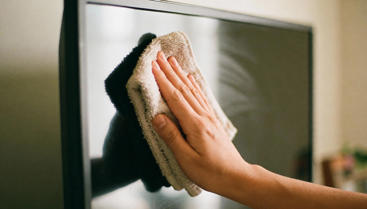 O pano de microfibra é o único acessório realmente indicado, já que suas fibras não soltam fiapos e não agridem a superfície delicada
