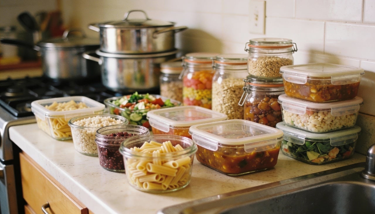 Para cozinhar todas as refeições da semana em apenas 3 horas, a organização começa antes de acender o fogão