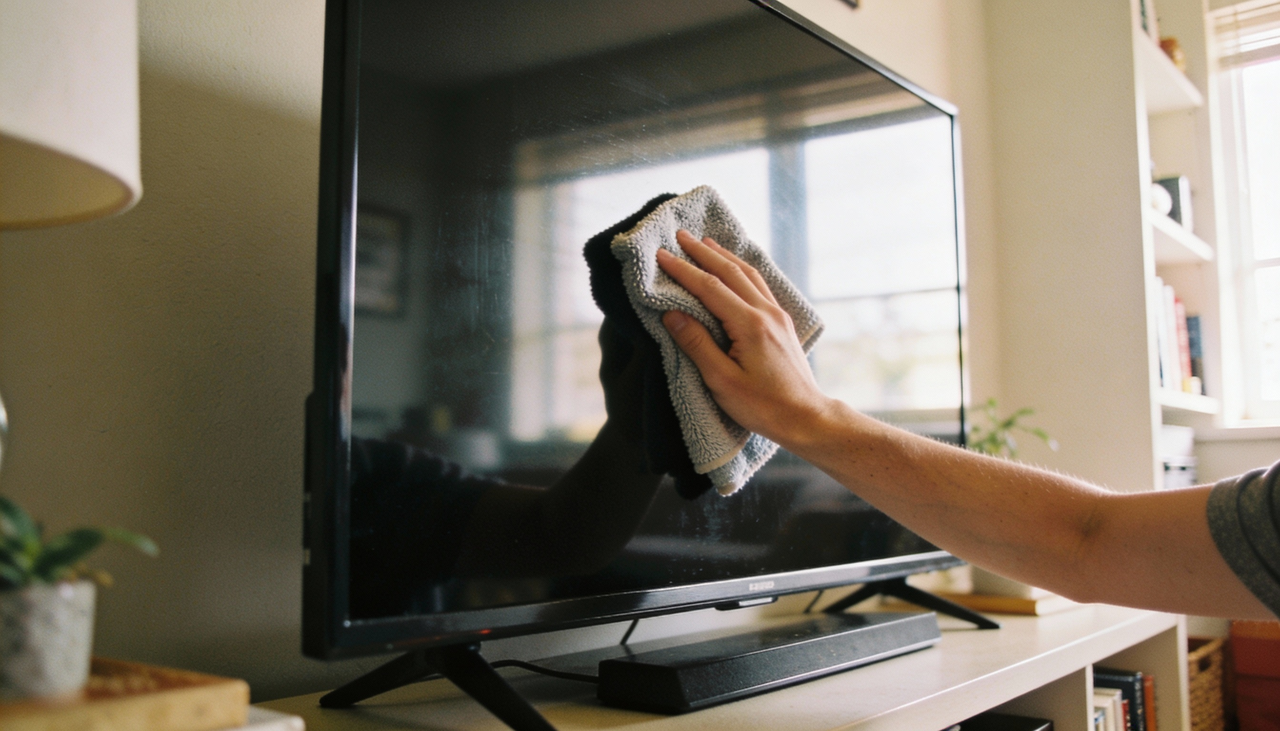 O pano de microfibra é o único acessório realmente indicado, já que suas fibras não soltam fiapos e não agridem a superfície delicada