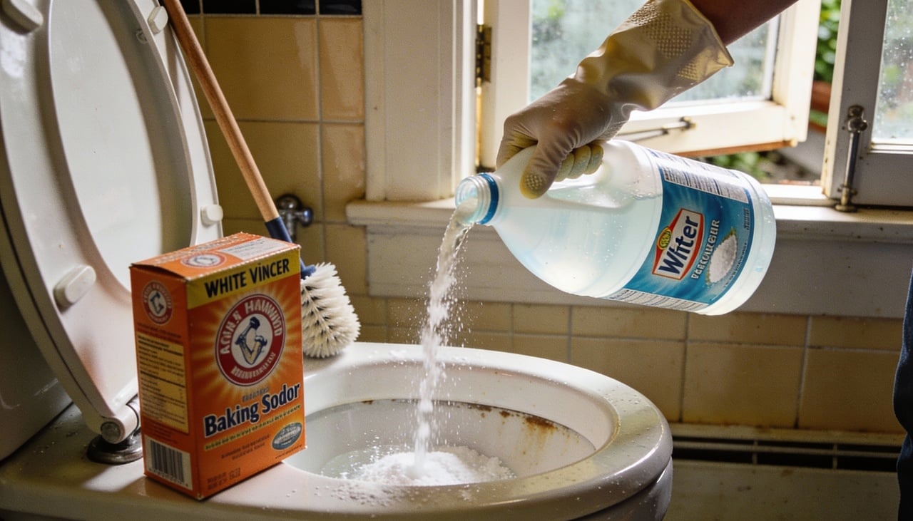 O principal causador das manchas amareladas ou marrons no vaso é o acúmulo de calcário presente na água