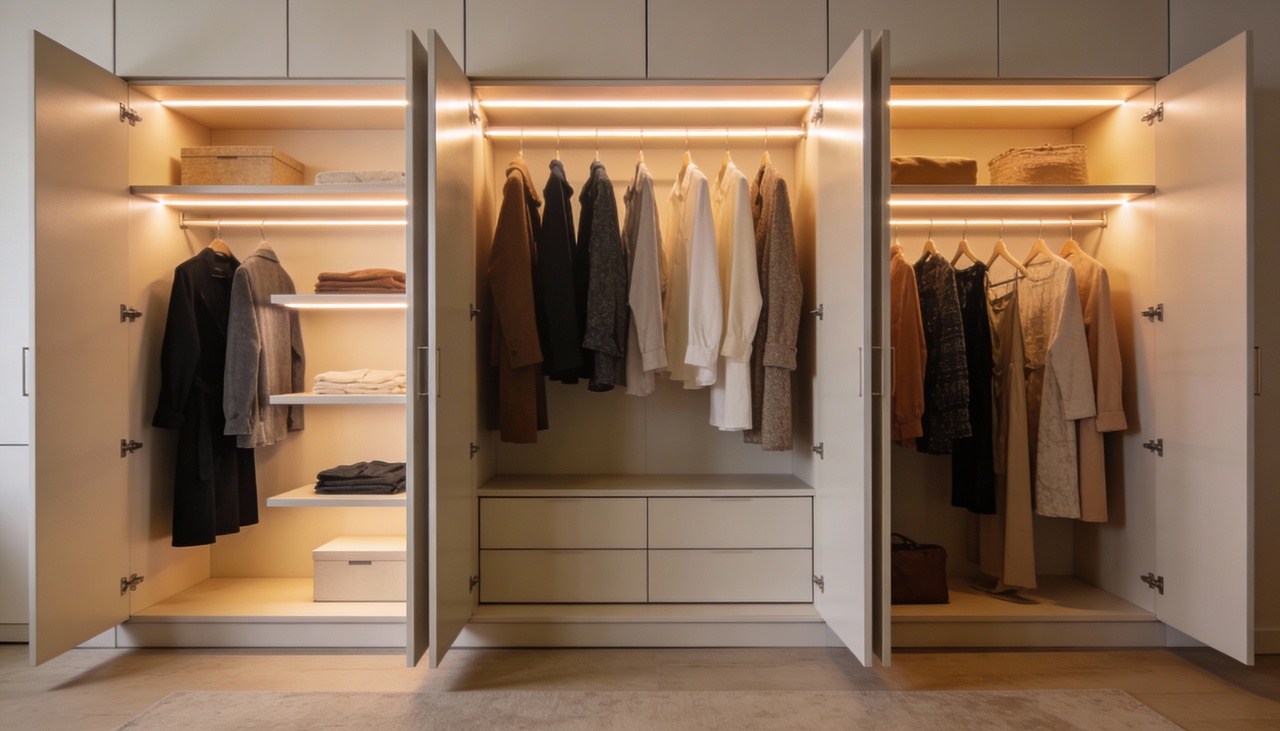 A iluminação em LED altera a forma como o olho humano percebe o ambiente, destacando volumes, prateleiras e nichos