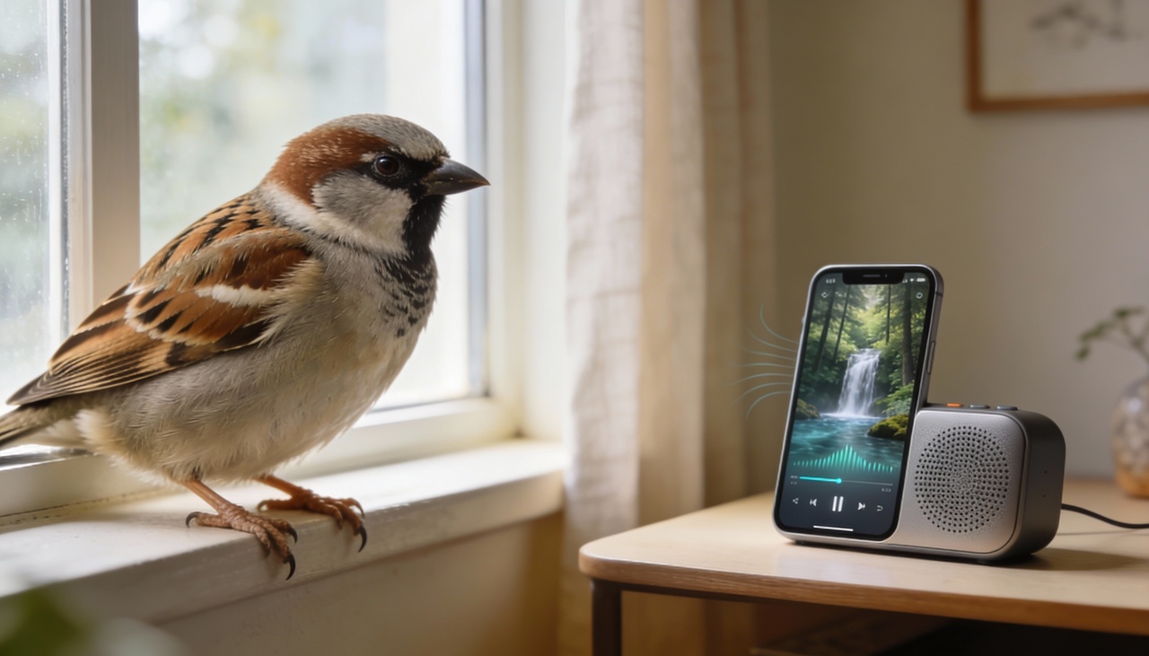 O ambiente doméstico muitas vezes carece dos ruídos biofônicos que compõem o ecossistema original dessas aves australianas