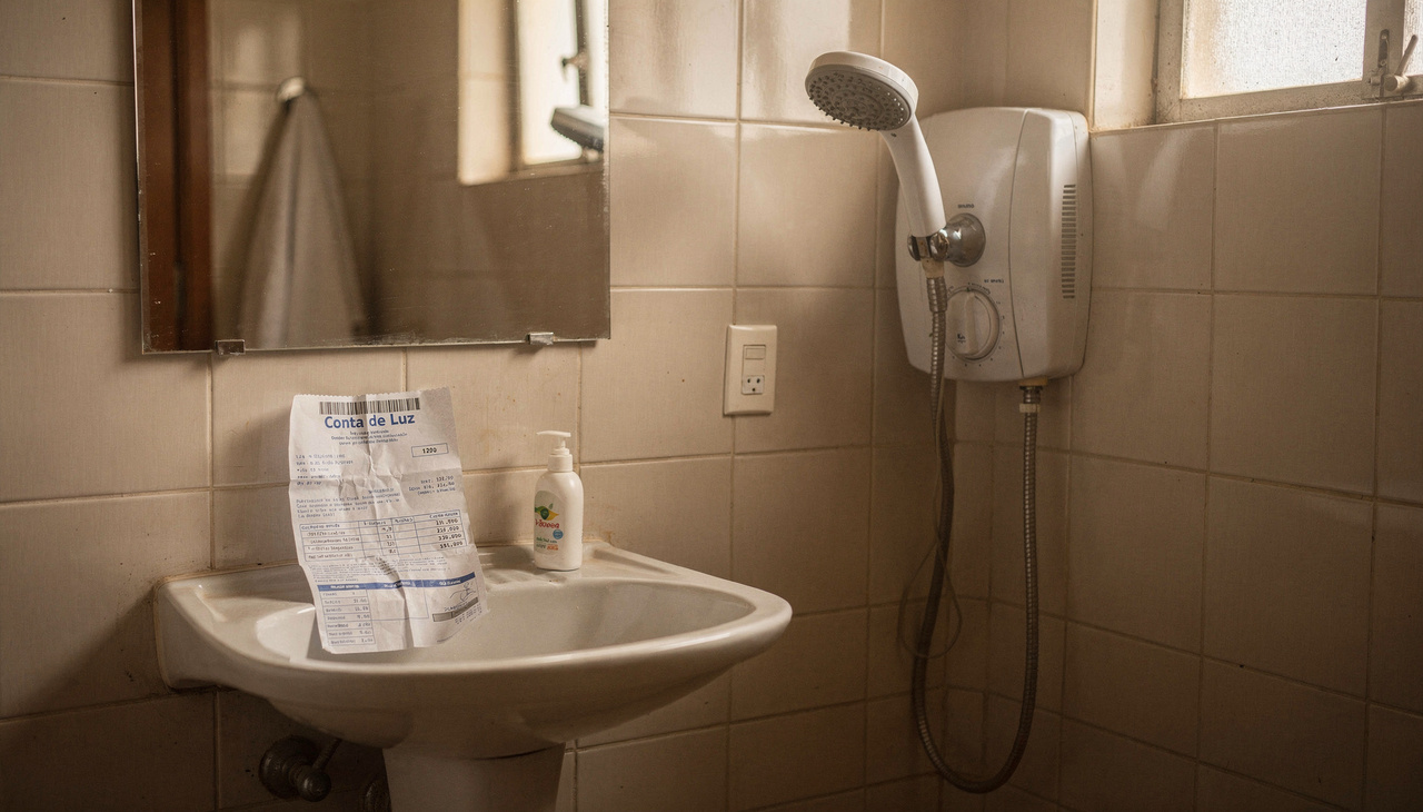 O chuveiro elétrico figura como o maior vilão da conta de luz na maioria das residências brasileiras