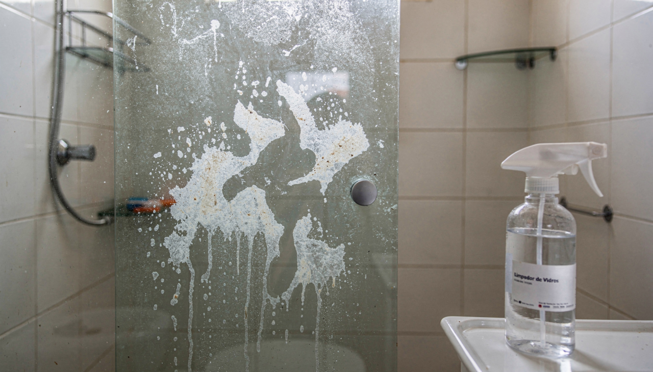 O preparo exige apenas que você misture partes iguais de água morna e vinagre branco de álcool em um frasco pulverizador de boa qualidade