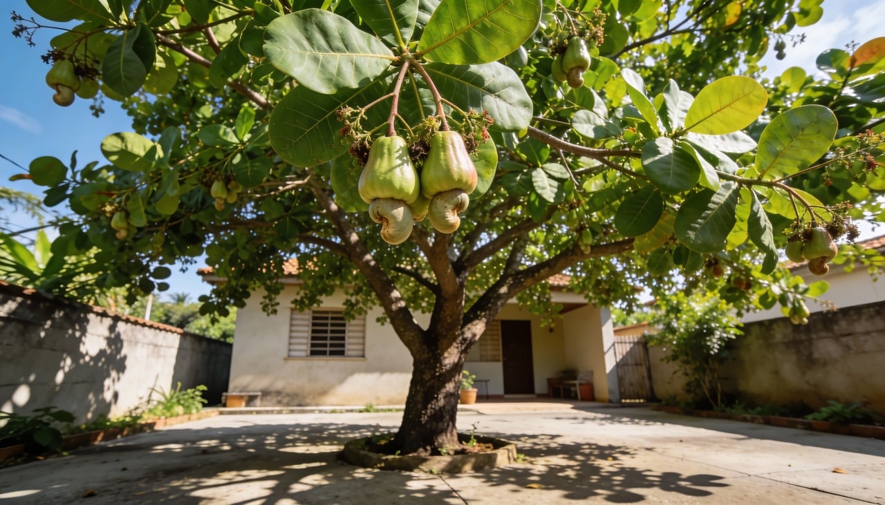 O cajueiro se destaca como uma das árvores mais generosas da flora nacional para espaços residenciais amplos