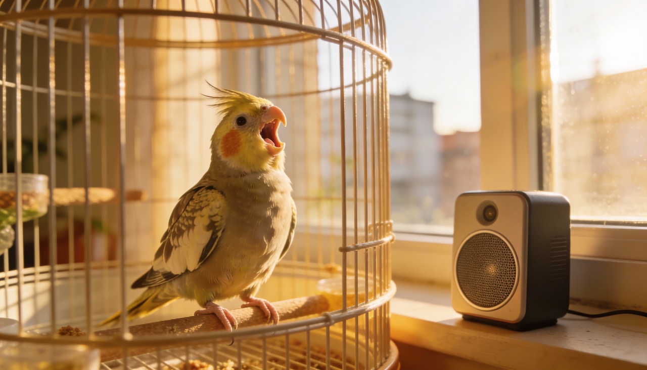 O ambiente doméstico muitas vezes carece dos ruídos biofônicos que compõem o ecossistema original dessas aves australianas