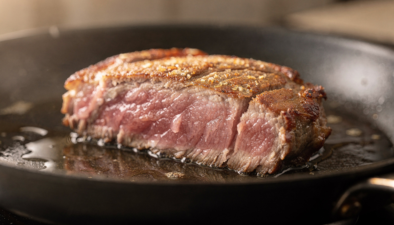 O processo é simples: leve a carne ao forno baixo até atingir o ponto desejado e, no fim, sele por pouco tempo em uma panela bem quente