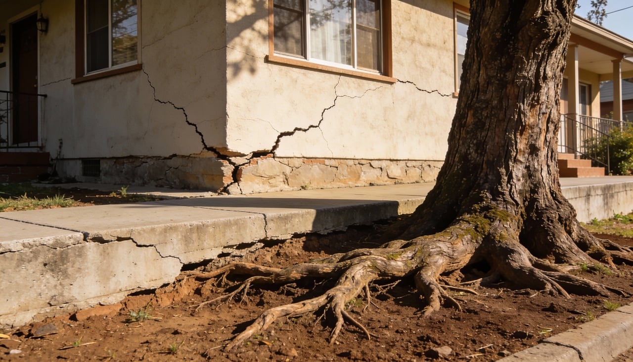 O problema não está na árvore em si, mas na distância inadequada entre ela e as estruturas da casa
