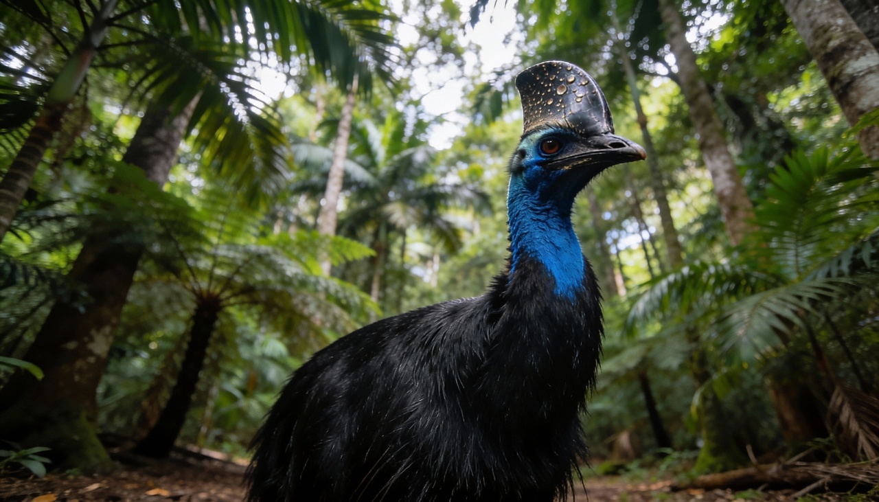 O casuar possui garras extremamente afiadas que podem causar ferimentos graves em qualquer ameaça que se aproxime do seu território
