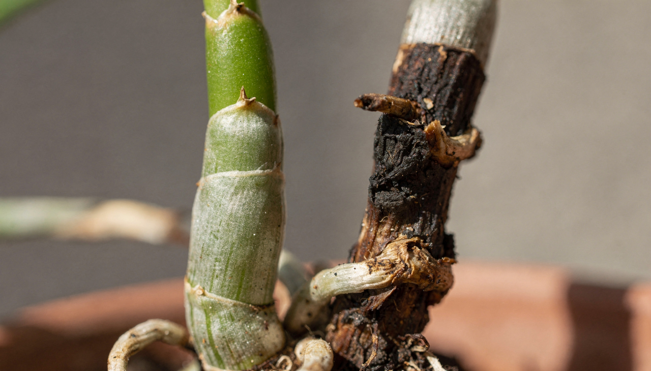 As únicas raízes que devem ser cortadas são aquelas claramente mortas
