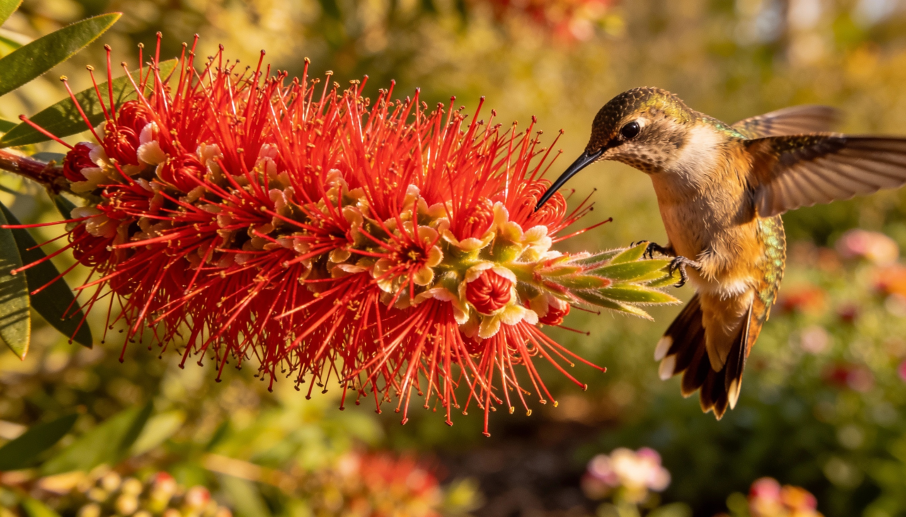Uma das maiores vantagens do calistemo para o paisagismo urbano é seu sistema radicular pouco agressivo
