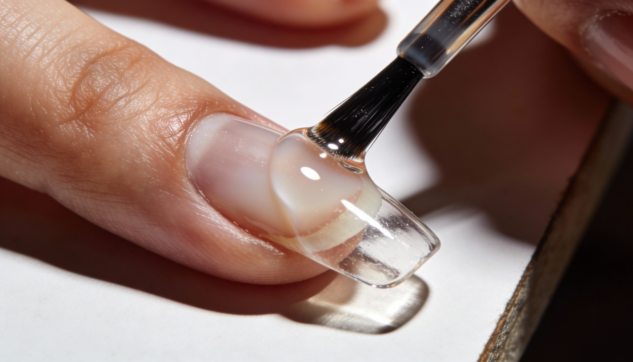 A unha de vidro é definida por unhas ultra translúcidas, de alto brilho e com aspecto quase espelhado, sem o metalizado evidente das unhas cromadas tradicionais