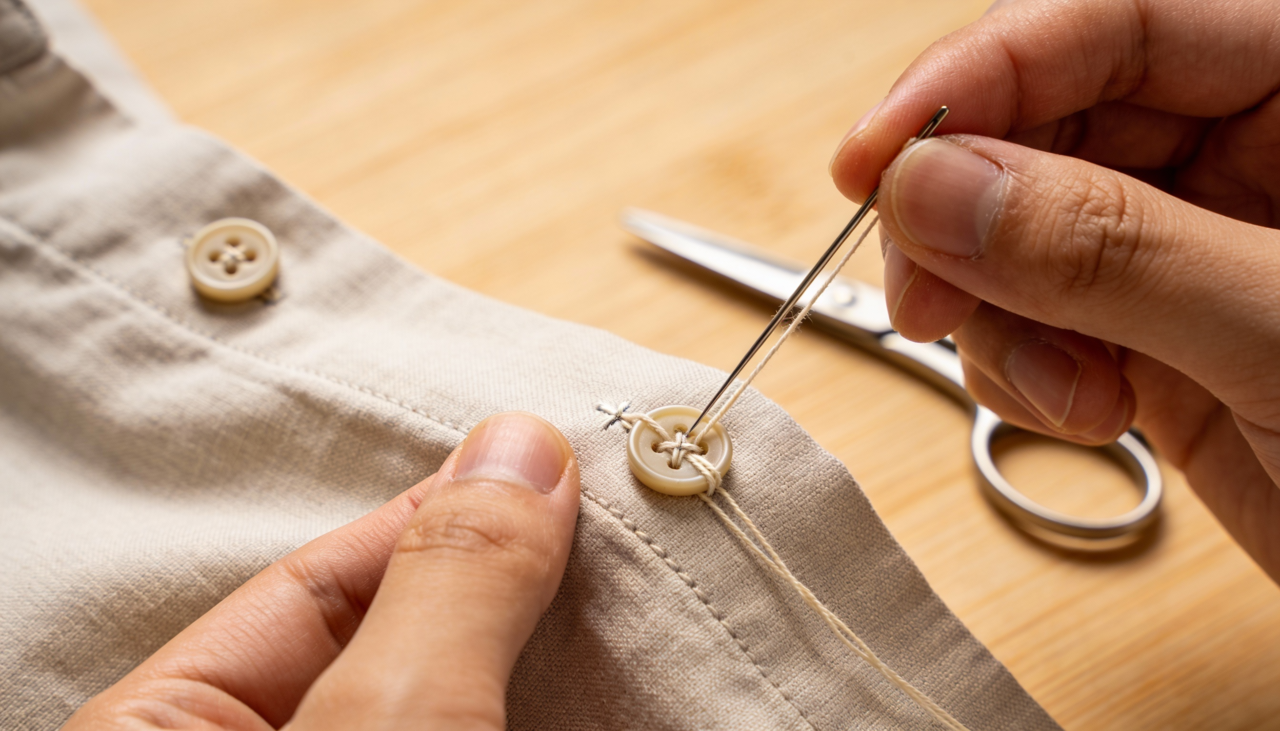 A técnica do nó de marinheiro adaptada para a costura exige precisão e paciência para que o resultado final seja realmente resistente