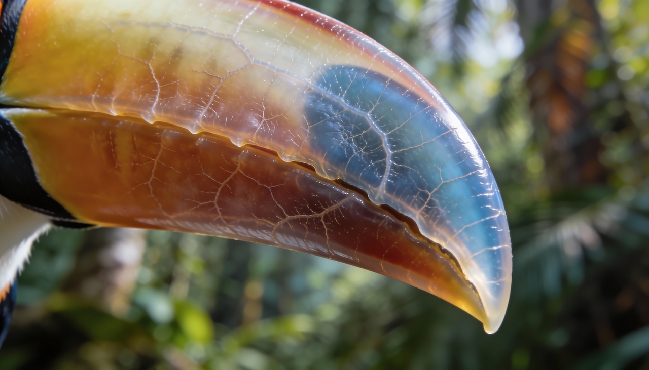 O tucano controla o fluxo de sangue que percorre os vasos sanguíneos presentes em toda a extensão do seu bico gigante