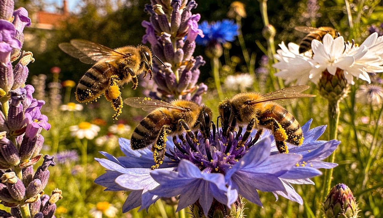 As abelhas enxergam o jardim de forma completamente diferente dos humanos