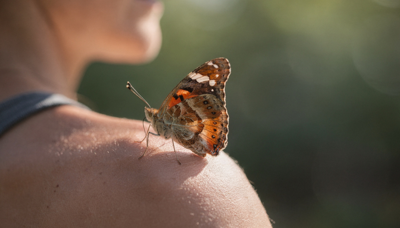A principal interpretação ligada à pergunta “o que significa quando uma borboleta pousa em você” é a ideia de transformação