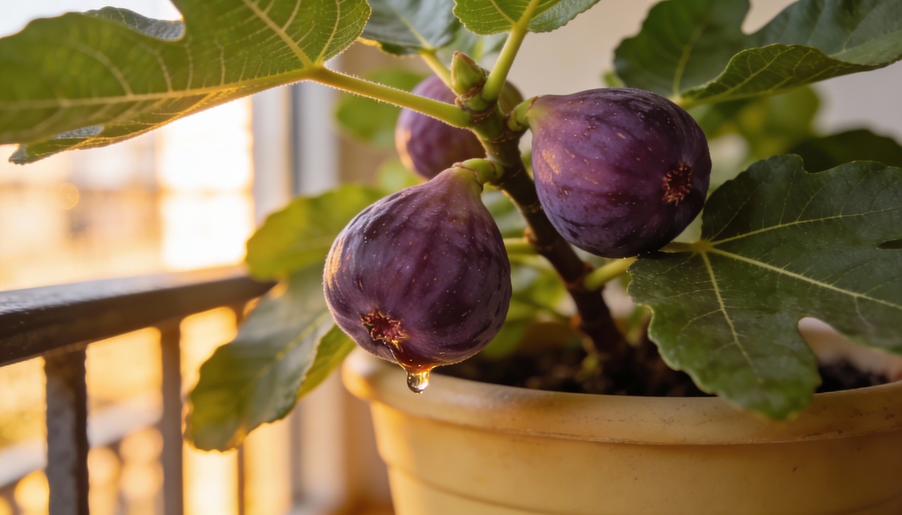 O plantio inicial exige a escolha de um vaso com drenagem eficiente para evitar o apodrecimento das raízes sensíveis da figueira