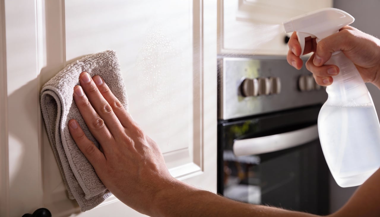 O preparo dessa solução envolve a combinação equilibrada de vinagre, álcool, detergente neutro e água em um borrifador comum