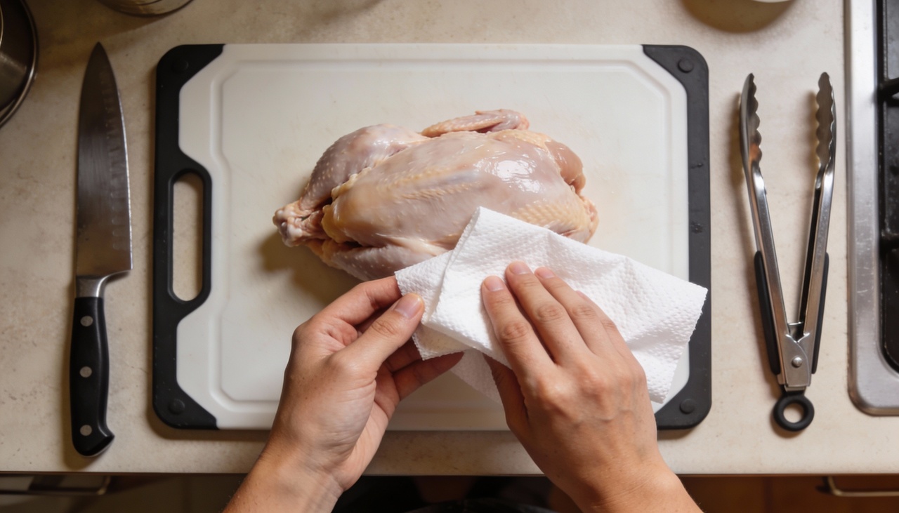 Ao colocar o alimento sob a água corrente, as gotas espirram microrganismos nocivos por superfícies próximas e utensílios