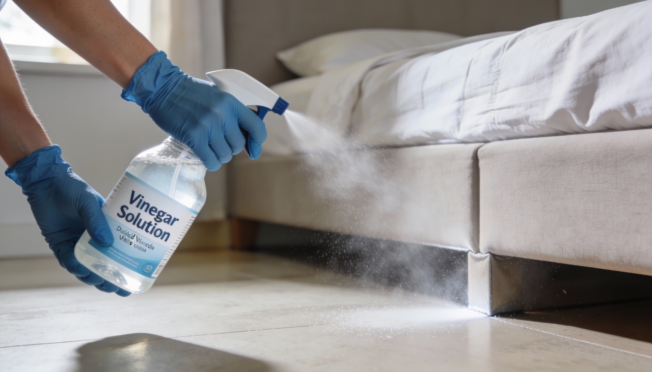 O vinagre possui propriedades acéticas que combatem a proliferação de fungos e ácaros em locais com pouca circulação de ar