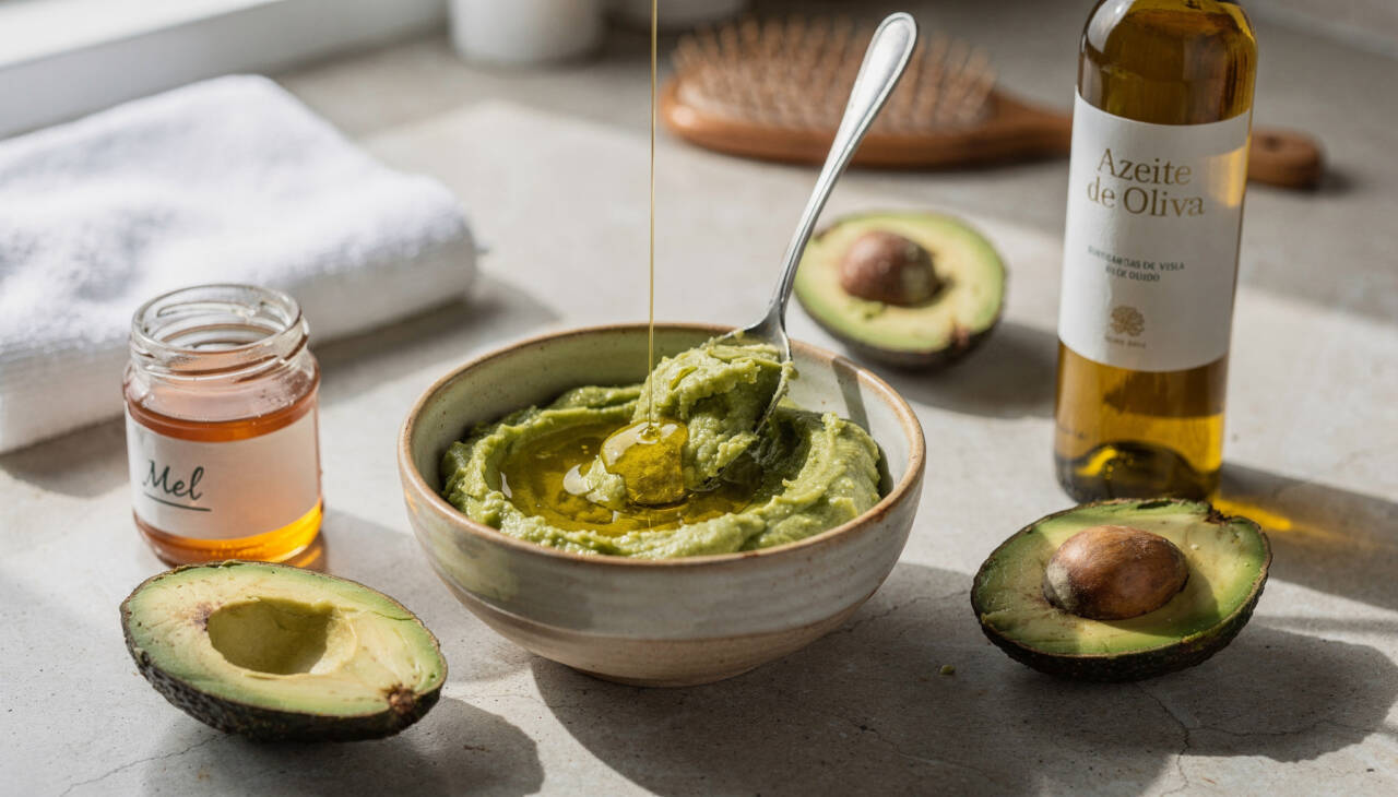 Para cabelos muito longos ou volumosos, dobre a receita mantendo as mesmas proporções de um abacate inteiro para quatro colheres de cada líquido