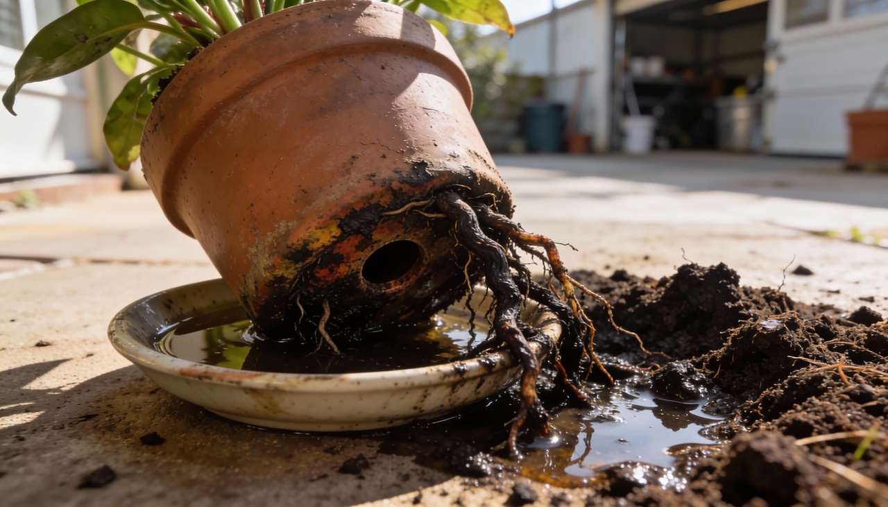 O mau cheiro no vaso costuma indicar que o solo está encharcado e pobre em oxigênio