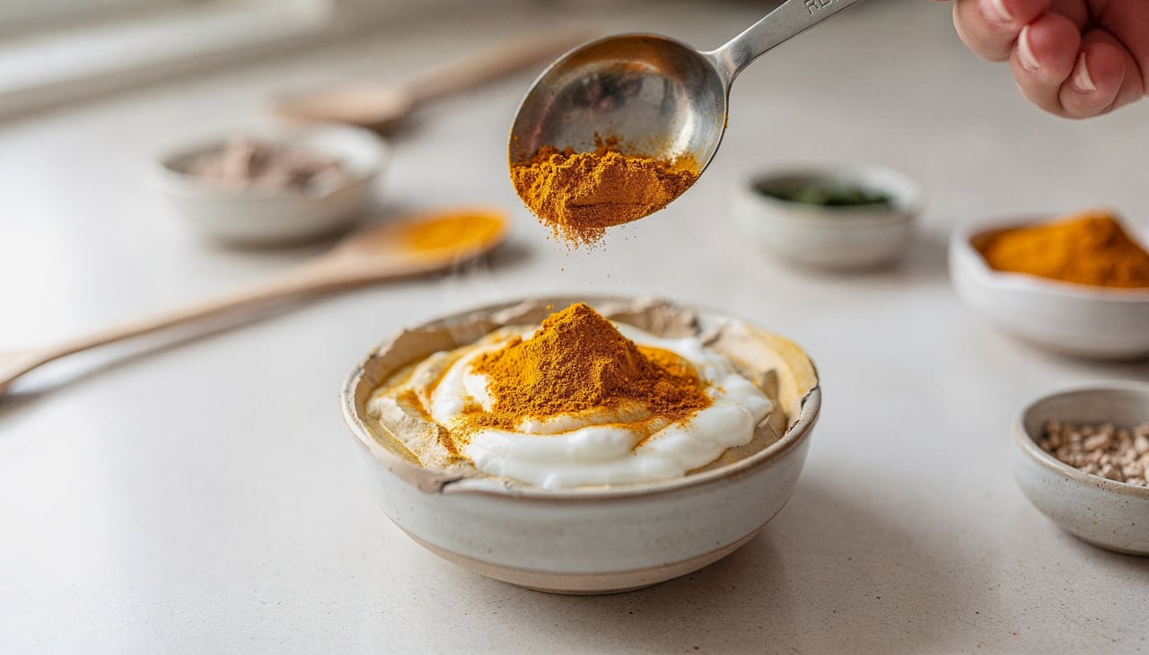 Entre as formas mais comentadas de usar cúrcuma na pele, as máscaras faciais ocupam lugar de destaque