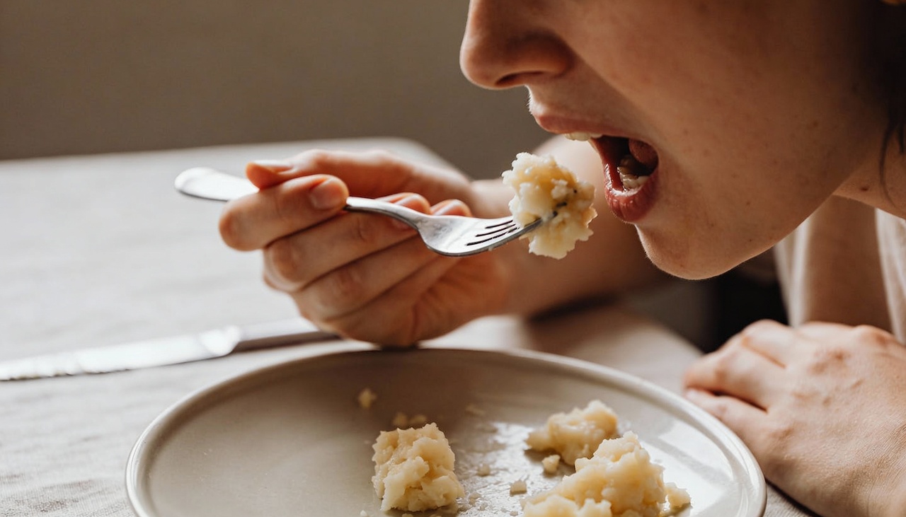 Mastigar devagar emagrece porque permite que o estômago envie sinais claros de saciedade para o cérebro humano em tempo real