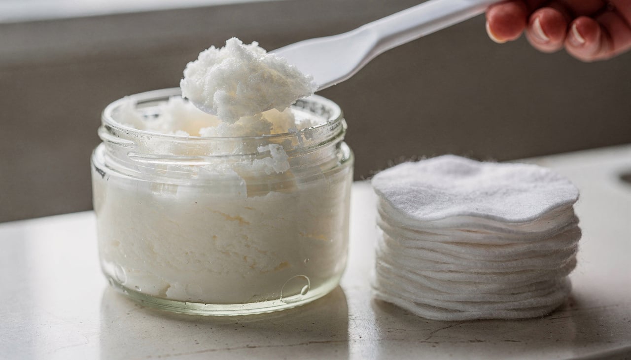 Preparar um demaquilante natural de óleo de coco em casa é simples e requer poucos cuidados de higiene e armazenamento
