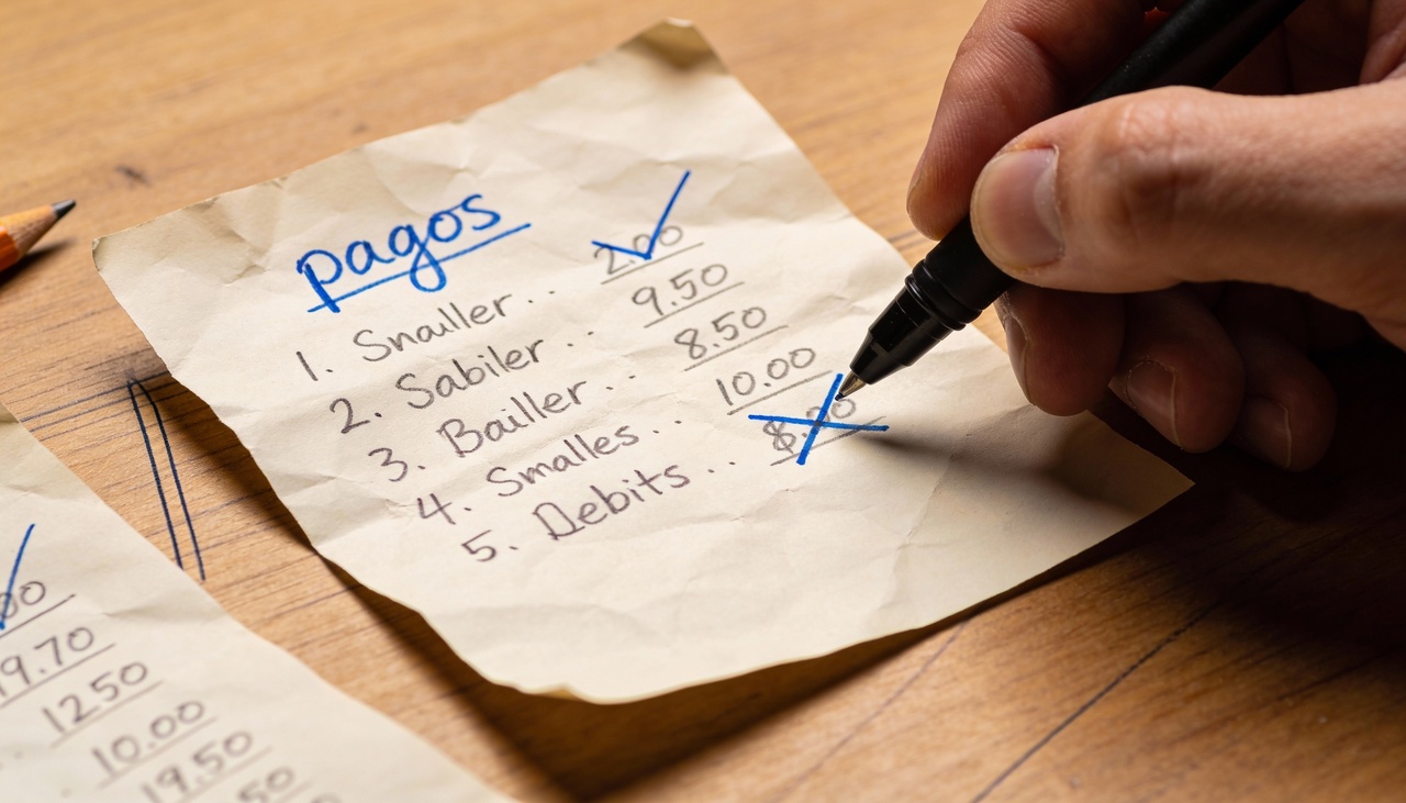 O processo consiste em listar todas as suas contas pendentes em ordem crescente de valor total