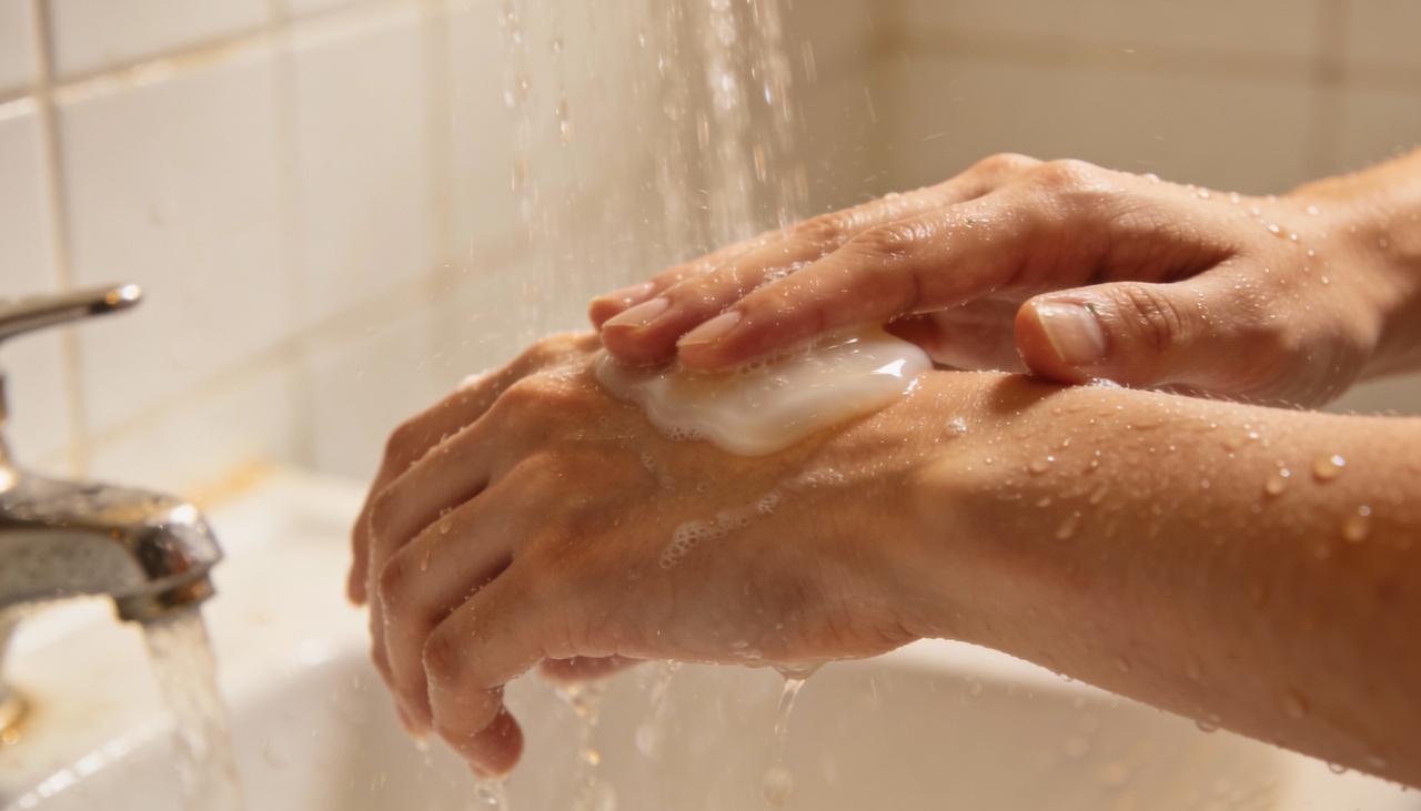 Quanto à técnica, o uso de esponjas não é imprescindível, pois as mãos limpas bastam para distribuir o sabonete e retirar a sujeira