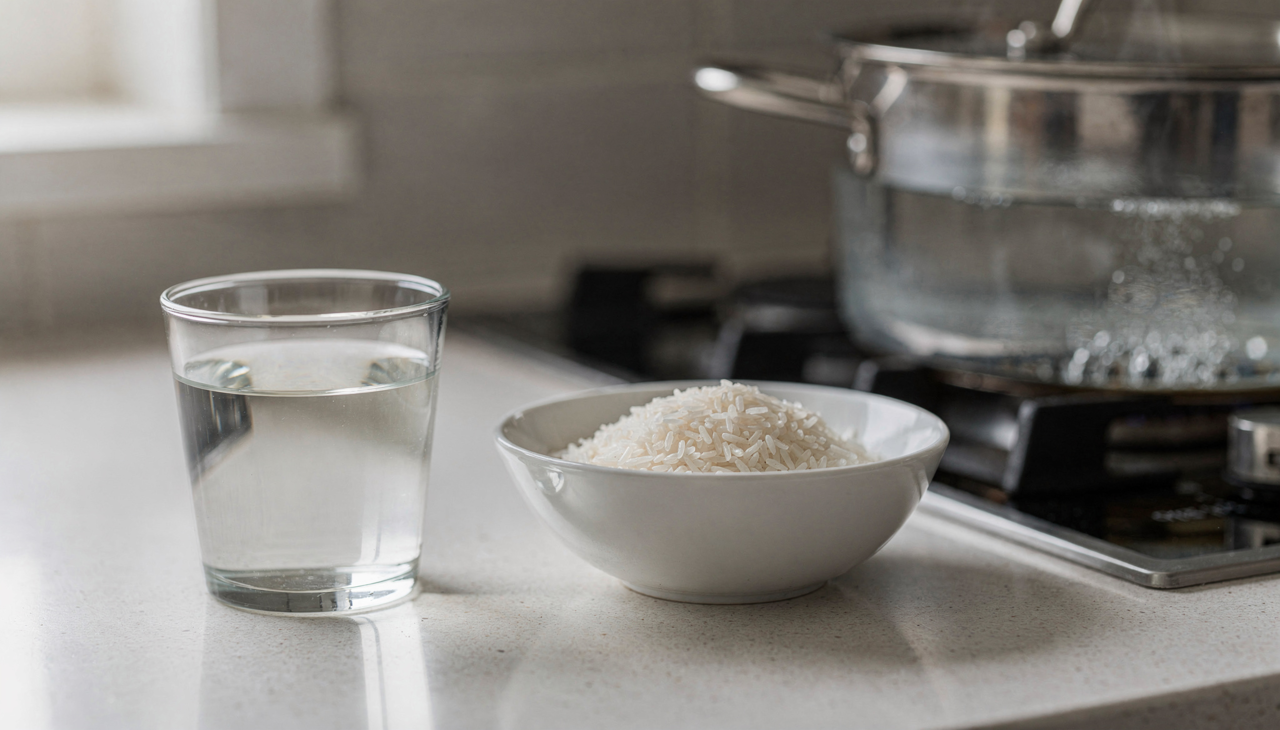 O vinagre é ácido e essa acidez interfere diretamente na liberação de amido dos grãos durante cozimento