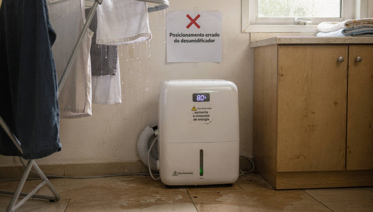 Nunca posicione o desumidificador em cozinhas próximo ao fogão, forno ou outros equipamentos que geram calor intenso e vapor constante