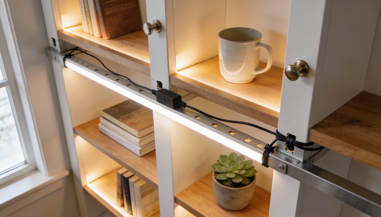 A iluminação em LED altera a forma como o olho humano percebe o ambiente, destacando volumes, prateleiras e nichos