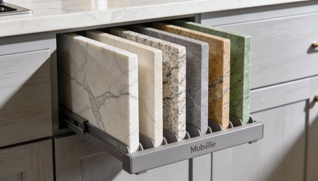 A cor da bancada interfere na percepção de limpeza, na sensação térmica e até na impressão de tamanho do cômodo